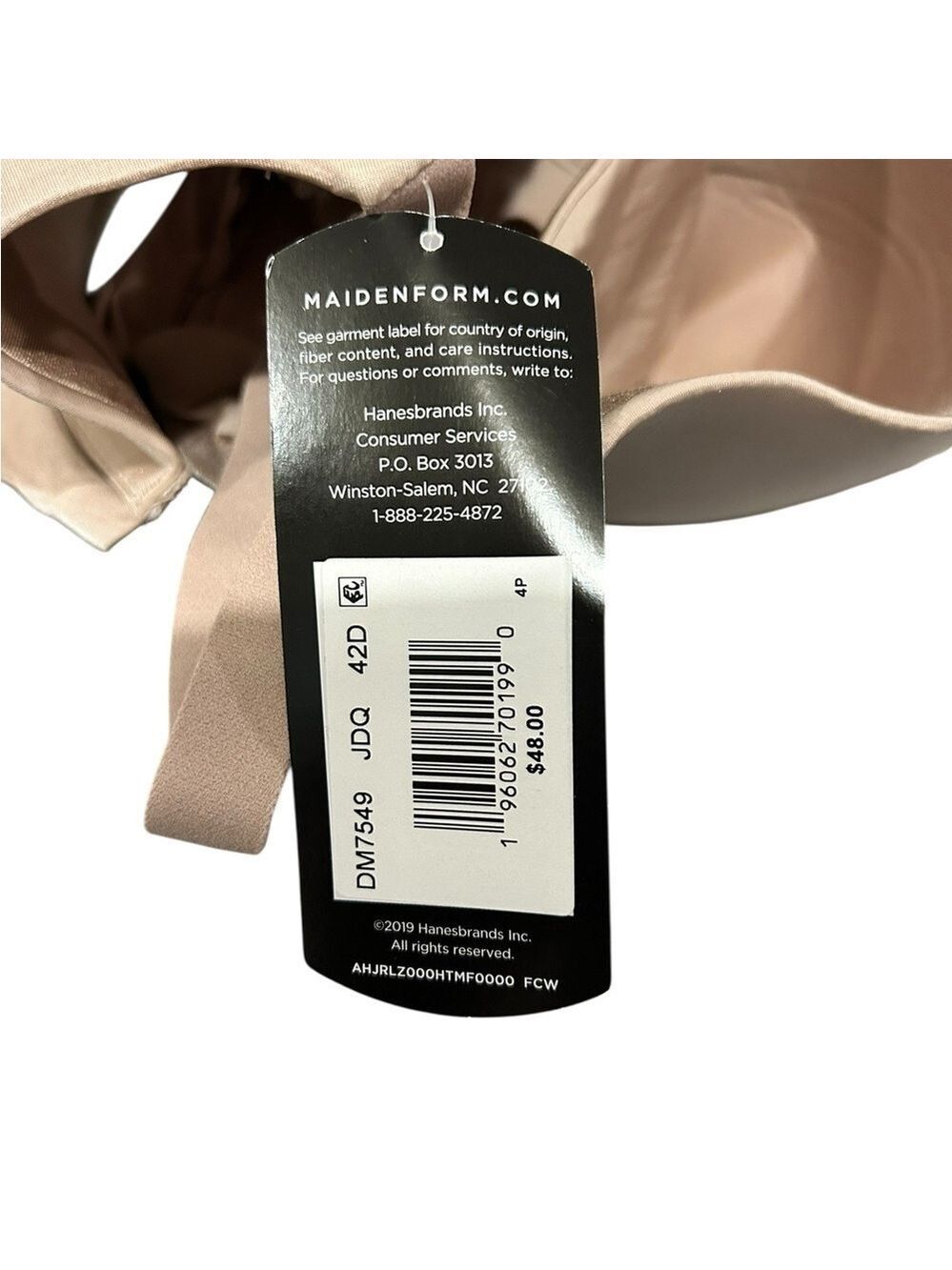 MAIDENFORM One Fab Fit 2.0 T-Shirt Shaping Extra Coverage Underwire Bra Nude 42D - Picture 8 of 8